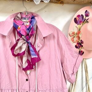 Stunning floral SILK boho scarf/wrap w shabby chic resort vacay vibe